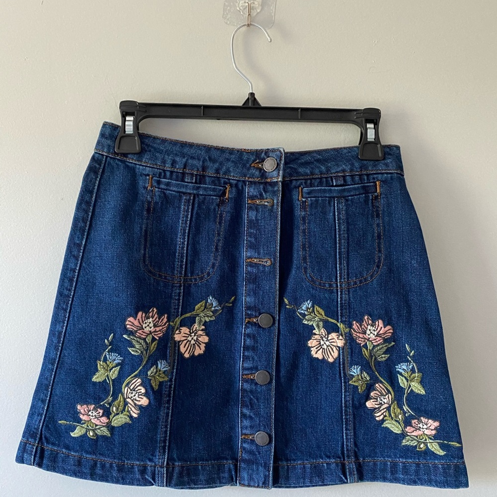 Topshop Denim Mini Skirt